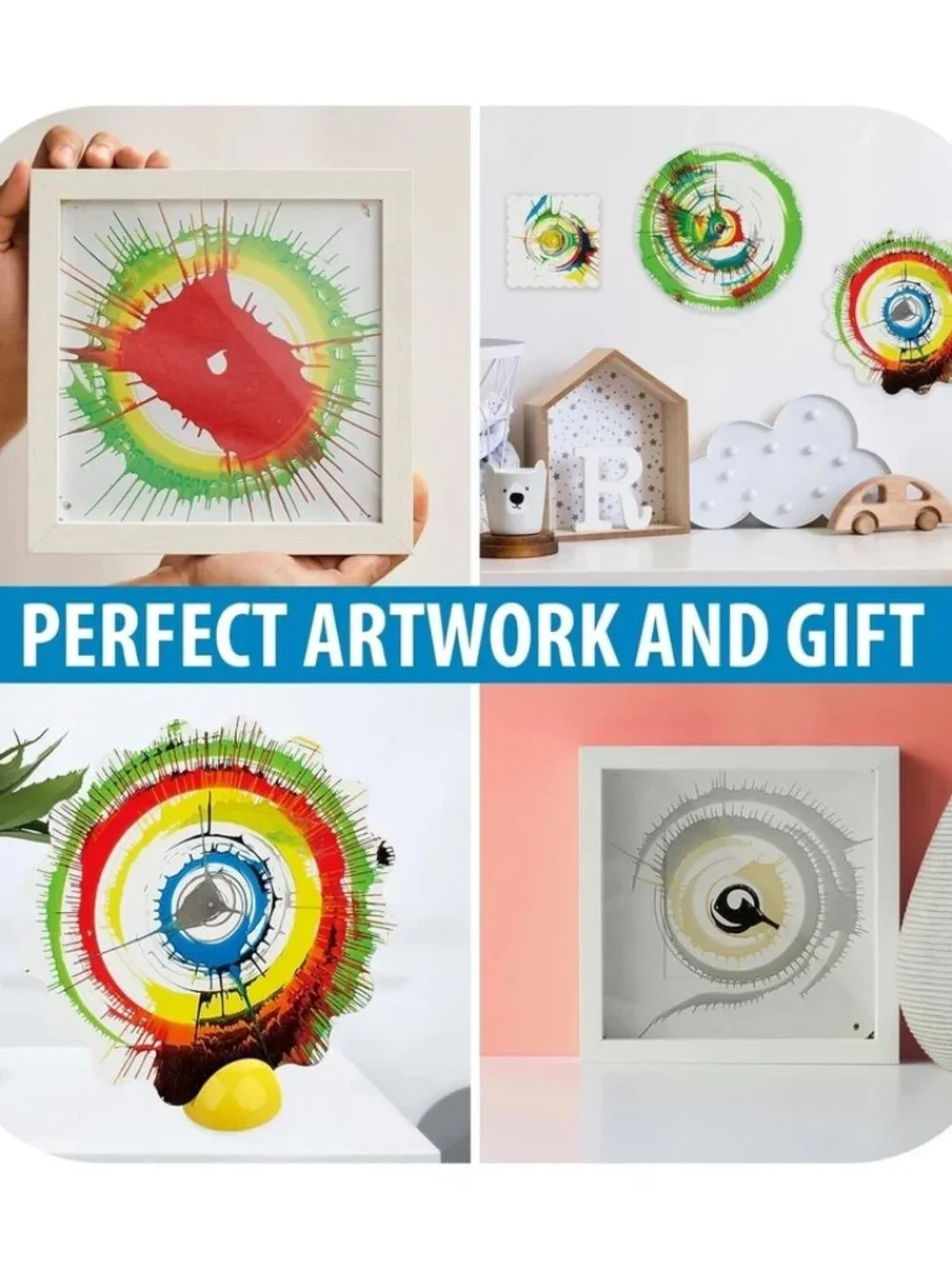 Spin Art Paint Machine for Kids Electric Spinning Painting Toy